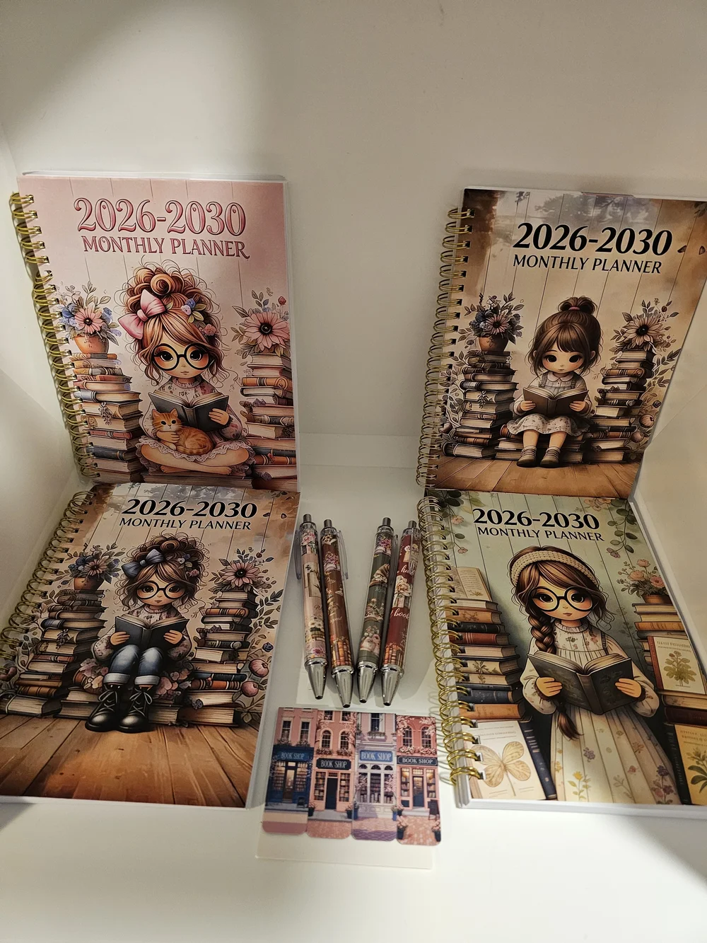 2026-2030 Monthly Planner Set Book Themed